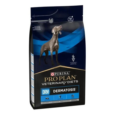 Purina Pro Plan Veterinary Diets DRM Dermatosis – Hrană Uscată pentru Câini cu Probleme Dermatologice – 3 kg